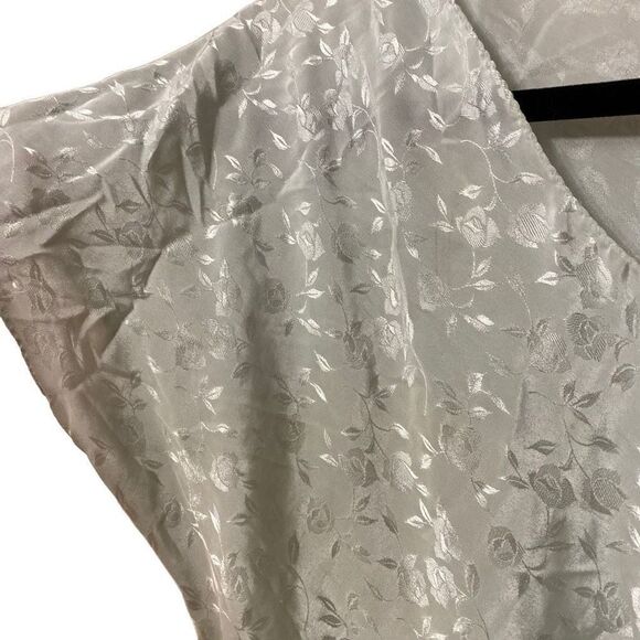 Vintage Ilise Stevens Pastel Green Brocade Nightie - Picture 3 of 4